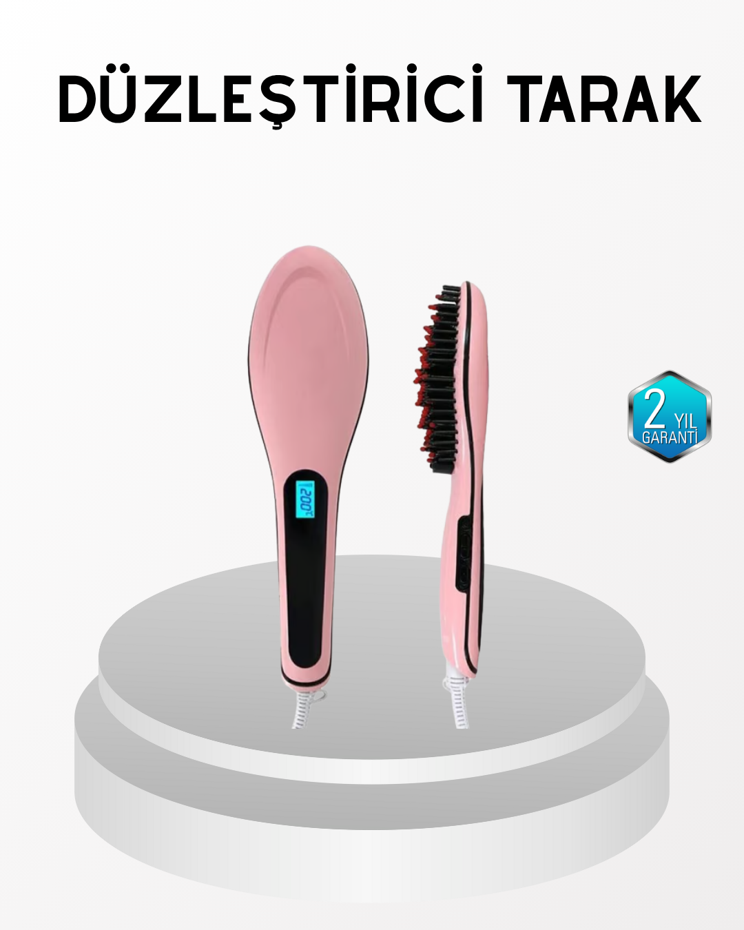 Profesyonel Saç Düzleştirici Tarak – 230°C Maksimum Isı Hızlı Isınma ve Seramik Plaka