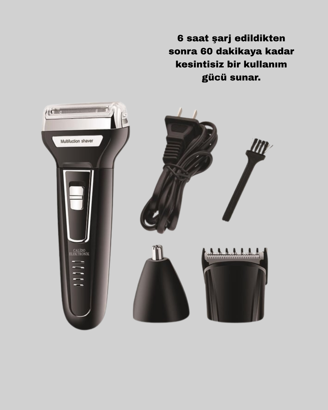 İnsua 3 Başlıklı Profesyonel Tıraş Makinesi – Sıfır Kesim Hassas Başlık Güçlü Motor - Görsel 5