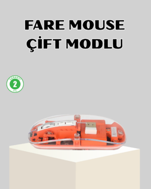 Bluetooth 5.0 & 2.4GHz Kablosuz Fare – 3 Cihaz Bağlantılı Hızlı Geçiş USB Alıcılı