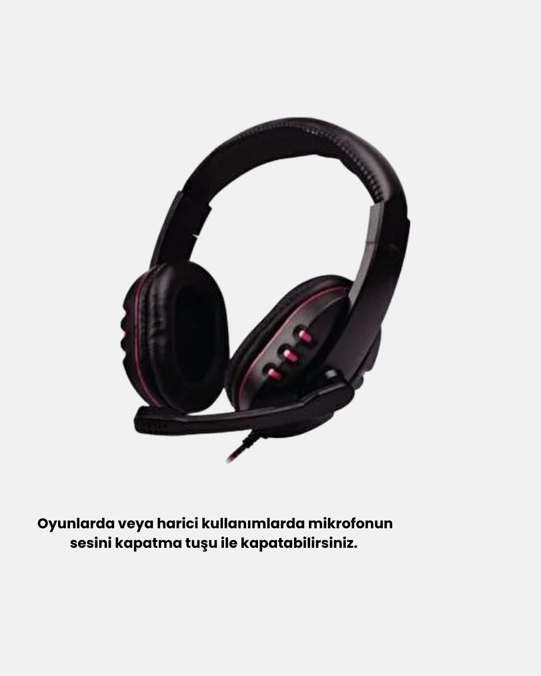 Rahat ve Dayanıklı Mikrofonlu Oyun Kulaklığı – Stereo Ses Ayarlanabilir Kafa Bandı - Görsel 3