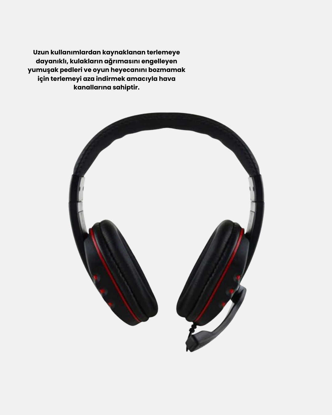 Rahat ve Dayanıklı Mikrofonlu Oyun Kulaklığı – Stereo Ses Ayarlanabilir Kafa Bandı - Görsel 5
