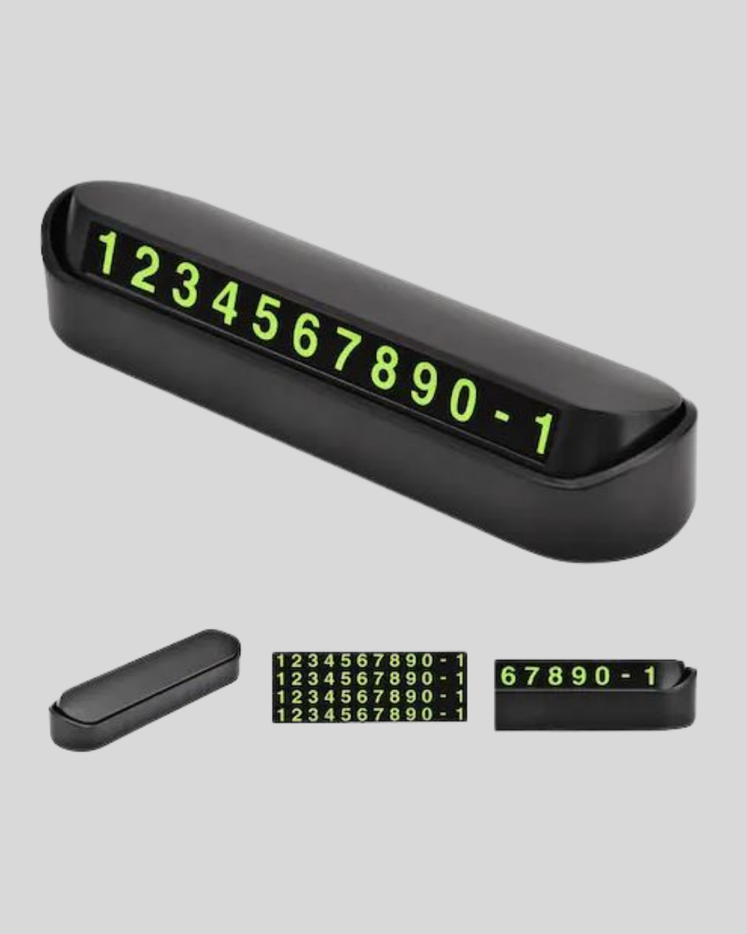 Gri Alüminyum Araç İçi Telefon Numaratörü – Dayanıklı Modern ve Net Görünürlük Sağlayan Tasarım - Görsel 3