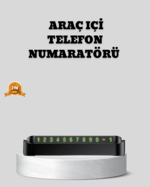 Çevirmeli Araç İçi Park Numaratörü – Alüminyum Gri Kolay Montaj ve Net Görünüm