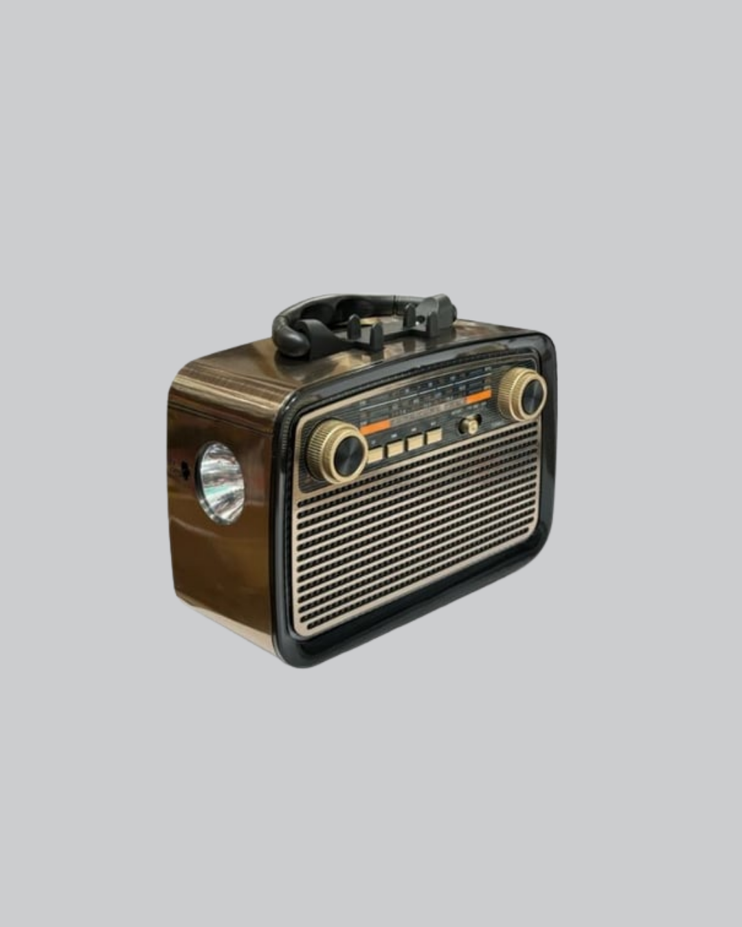 LED’li Nostaljik Bluetooth Hoparlör – Vintage Tasarım Ahşap Doku - Görsel 2