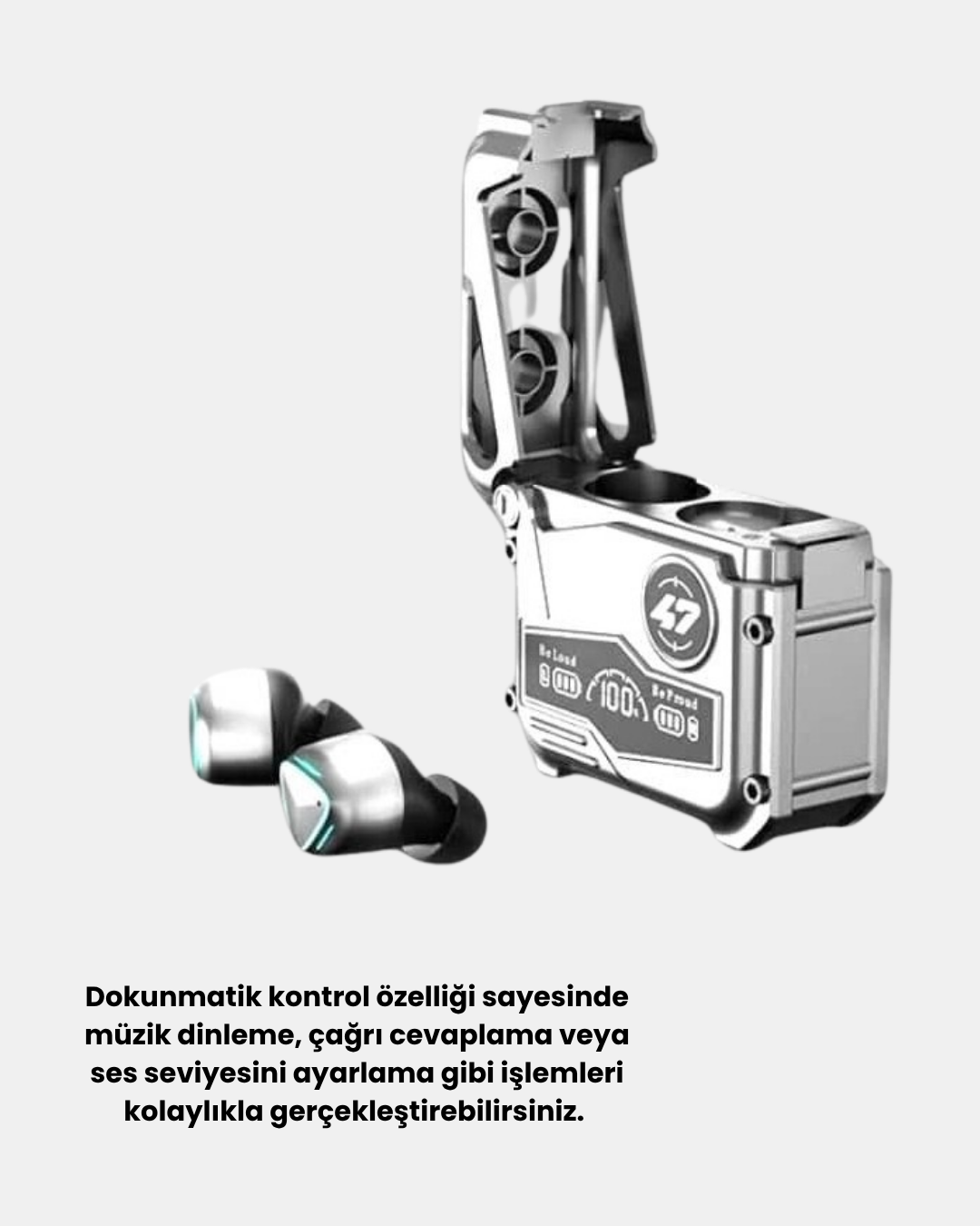 Kablosuz Spor Kulaklık – Düşük Gecikmeli Oyun Modu Powerbank Şarj Kutusu - Görsel 5