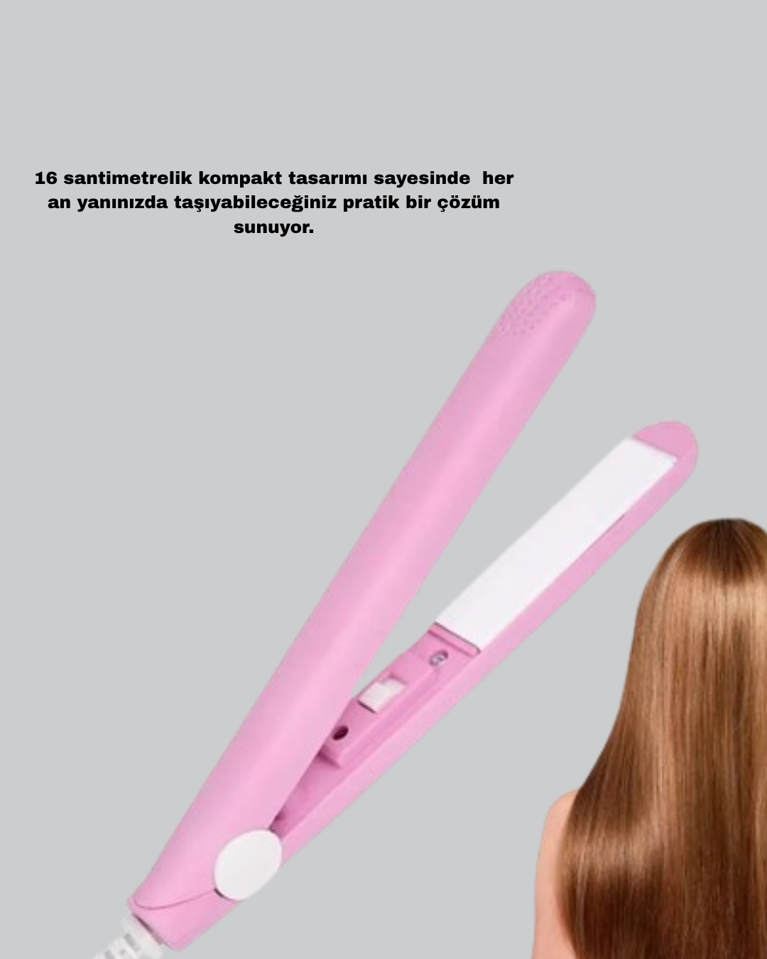 Mini Seramik Saç Düzleştirici – Kompakt Boy 180°C Hızlı Isınma Seyahat Tipi - Görsel 5