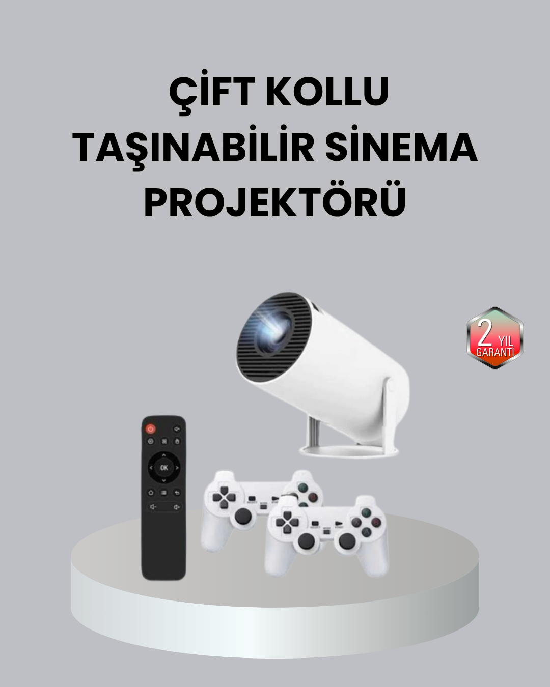 4K Wi-Fi 6 Projeksiyon Cihazı – 10.000+ Oyun Desteği Kablosuz Bağlantı ve Çoklu Giriş Portları