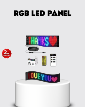 RGB LED Panel – USB Güç Girişli GIF ve Yazı Gösterimli Akıllı Ekran
