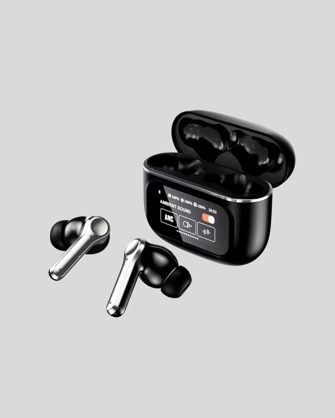 ANC Teknolojili Kablosuz Bluetooth Kulaklık – Dokunmatik Dijital Göstergeli Yüksek Ses Kalitesi - Görsel 4