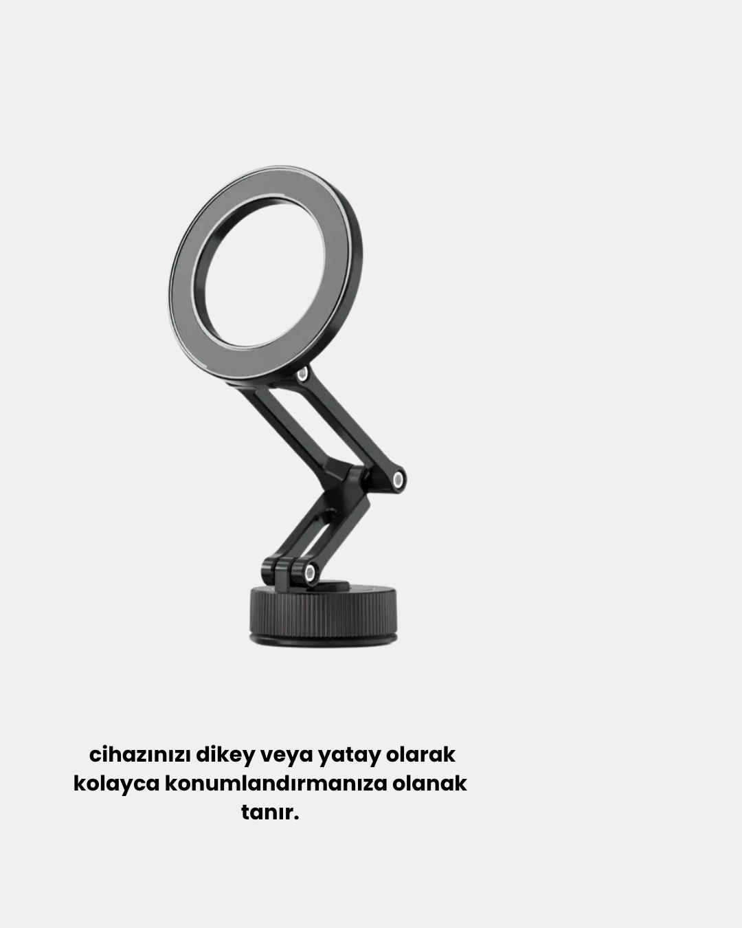 360° Dönebilen Katlanır Manyetik Araç Telefon Tutucu – MagSafe Uyumlu Kompakt ve Şık Tasarım - Görsel 5