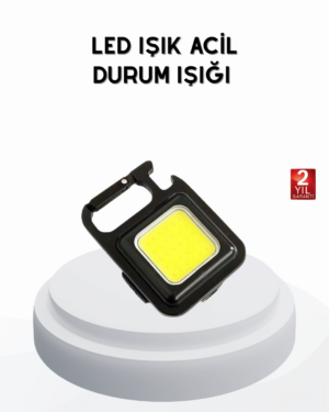 Mini 800 Lümen LED El Feneri – USB Şarjlı 3 Kademeli Işık Şişe Açacaklı Taşınabilir Tasarım
