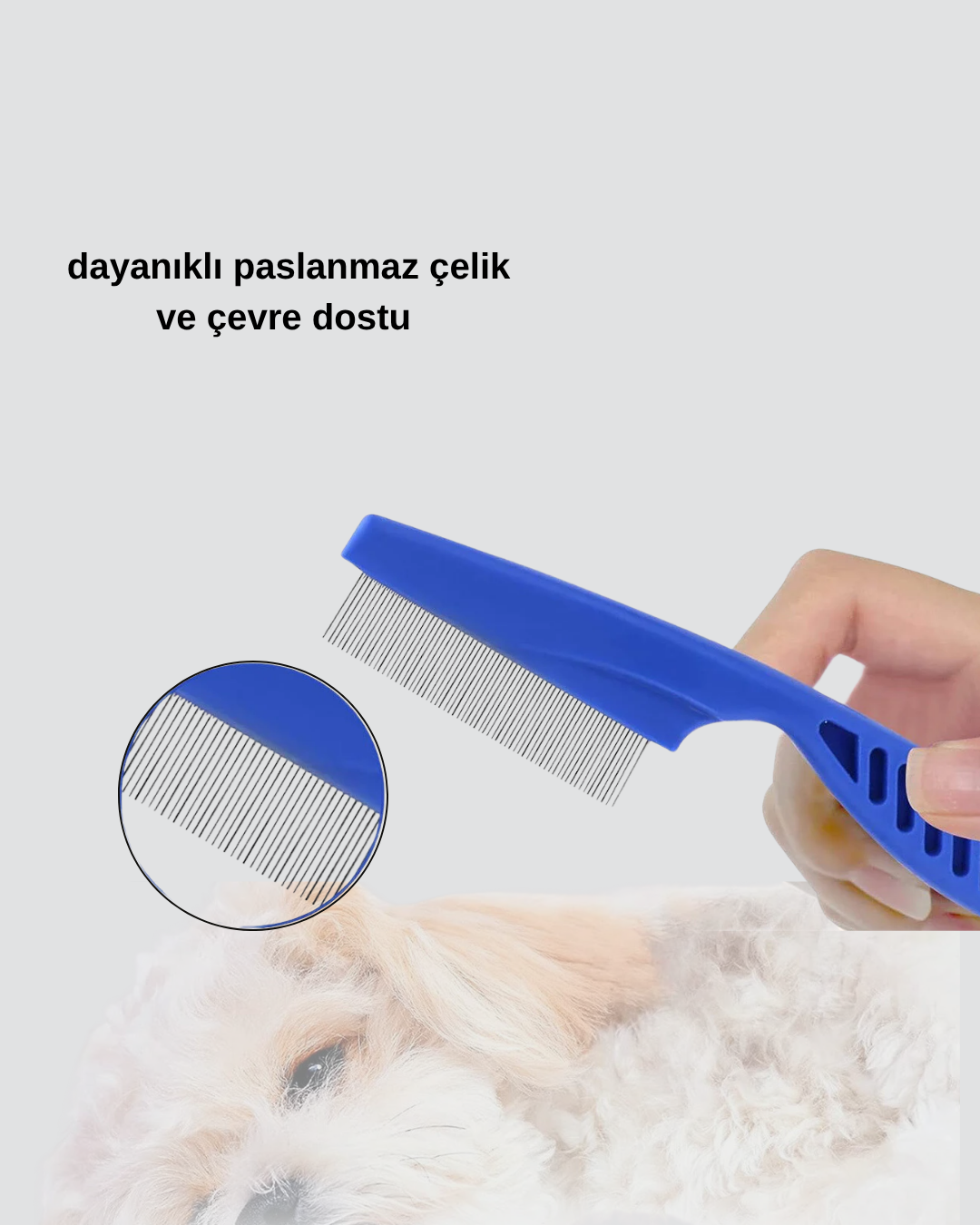 Evcil Hayvan Tüy Bakım Seti – 4’lü Paslanmaz Çelik ve Eco Plastik Kolay Temizlenebilir ve Dayanıklı - Görsel 5