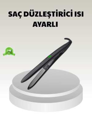Dijital Ekranlı Isı Ayarlı Saç Düzleştirici –  Titanyum Plaka Seyahat Dostu Tasarım