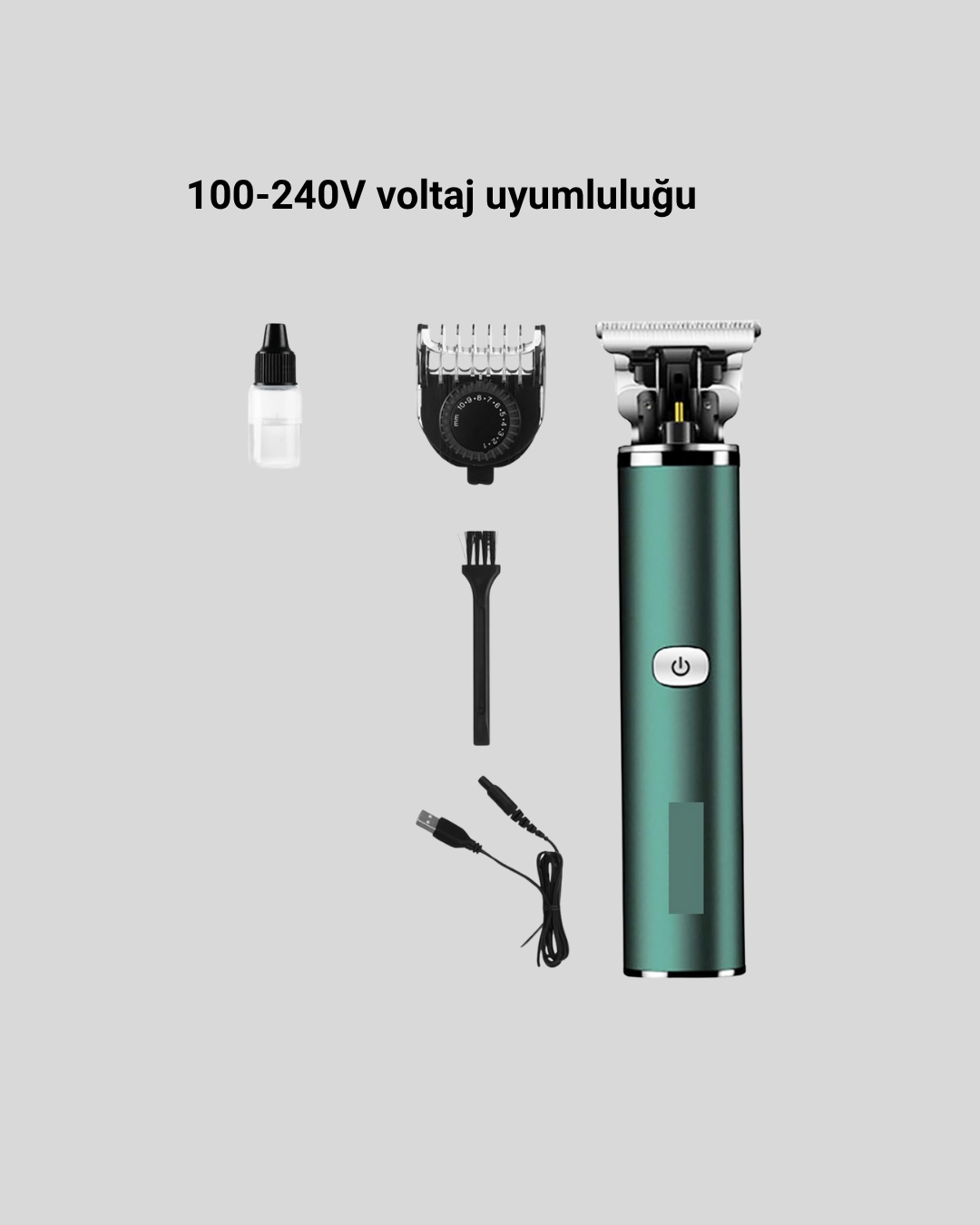 Profesyonel Şarjlı Tıraş Makinesi – 180 Dakika Kullanım 2.5 Saat Hızlı Şarj Evrensel USB Şarj Girişli - Görsel 4