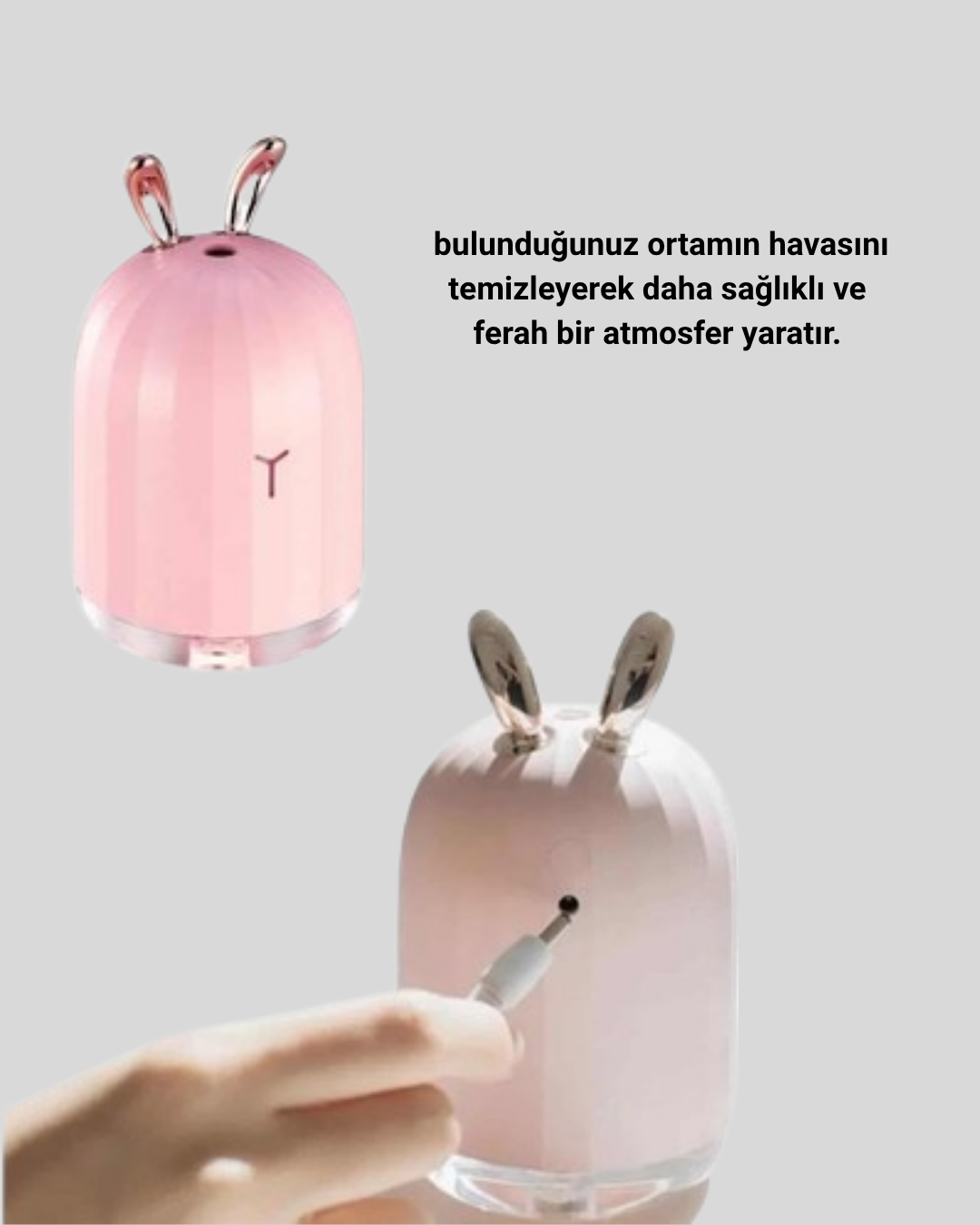 Aromaterapi Uyumlu Hava Nemlendirici – Ultrasonik Sessiz Difüzör - Görsel 4