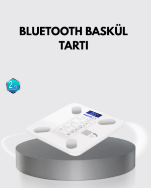 Bluetooth Akıllı Tartı – 8 Fonksiyonlu Dijital Baskül 180 kg Kapasiteli