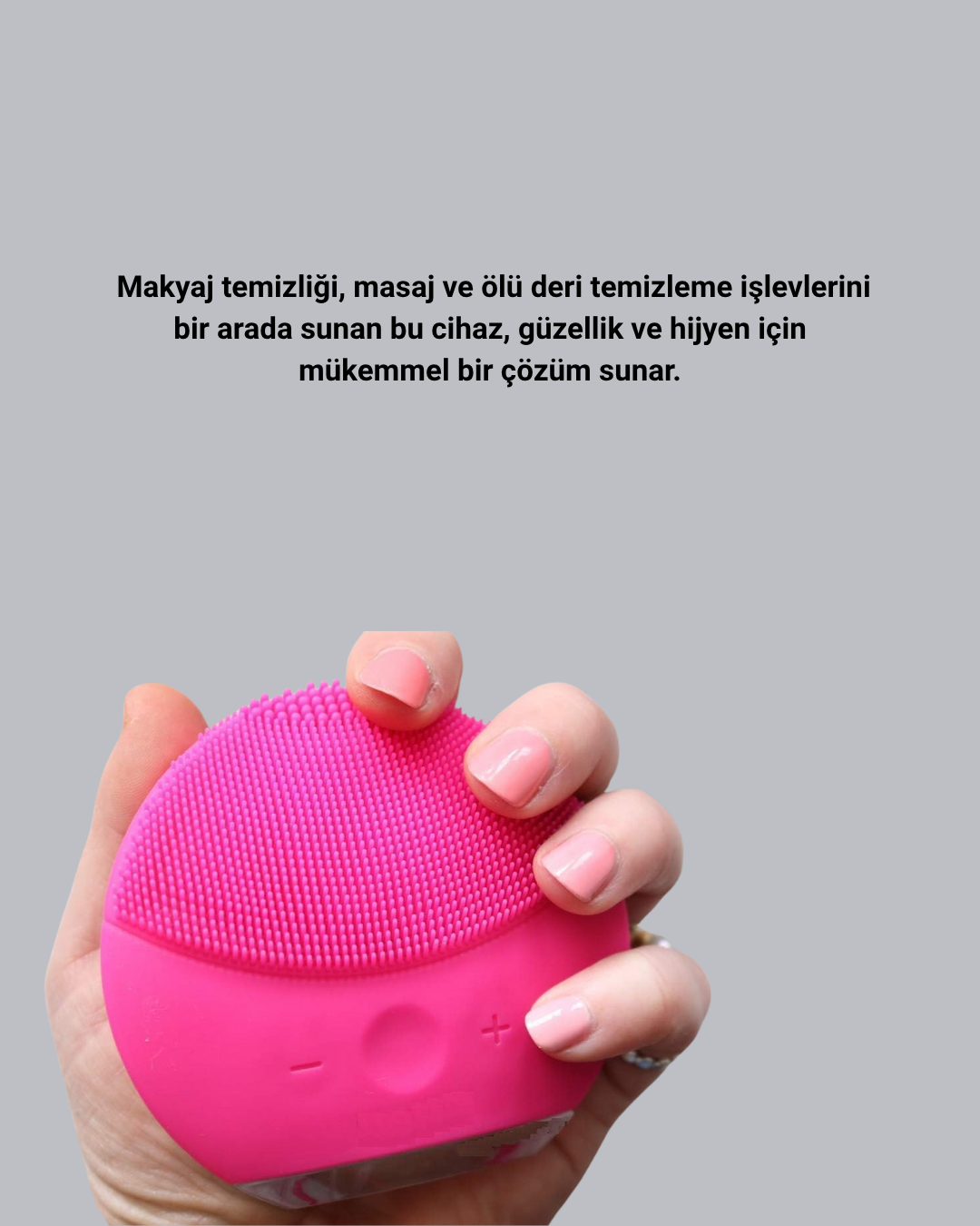 3 Fonksiyonlu Yüz Temizleme ve Masaj Cihazı – Su Geçirmez Şarjlı Ölü Deri Temizleyici ve Cilt Yenileyici - Görsel 5