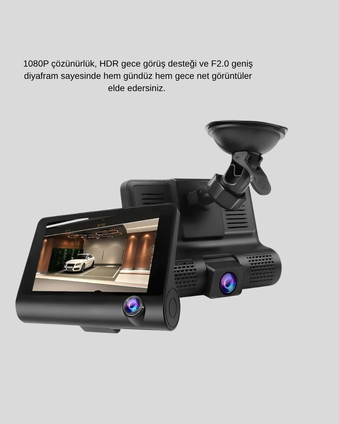 Araç Kamerası 3’lü Full HD DVR 1080P Gece Görüşlü ve G-Sensörlü - Görsel 5