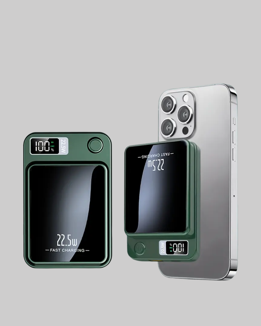 MagSafe Powerbank 10.000 mAh Kablosuz ve Dijital Ekranlı Hızlı Şarj Cihazı - Görsel 3