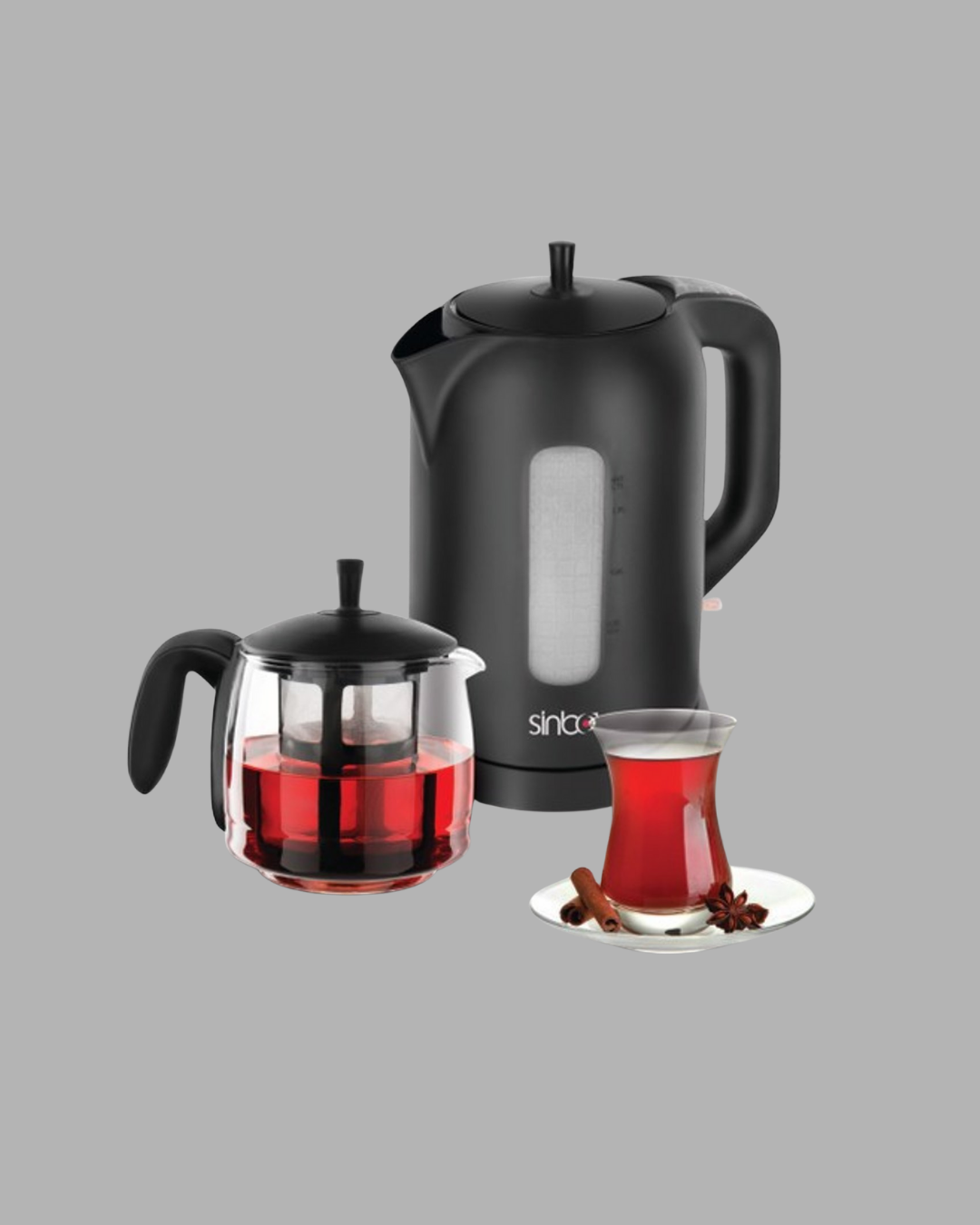 Sinbo Elektrikli Çay Makinesi 1.7 L Su Isıtıcı ve Cam Demlikli Güvenli Kullanım - Görsel 5