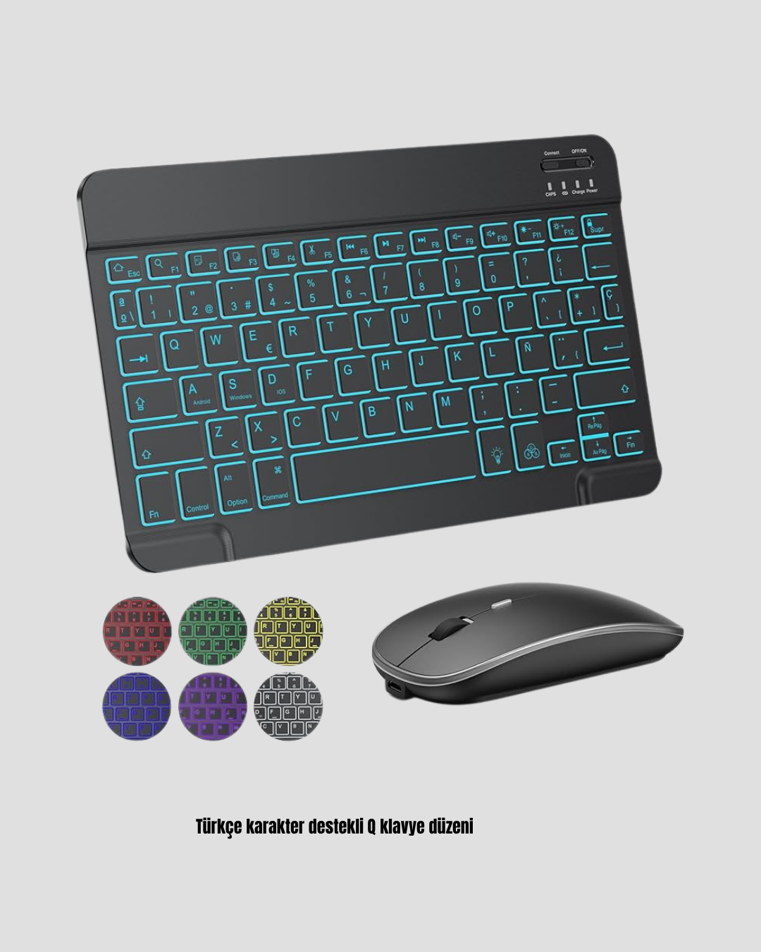 Türkçe Q Klavye RGB Işıklı Ergonomik Tasarımlı - Görsel 5