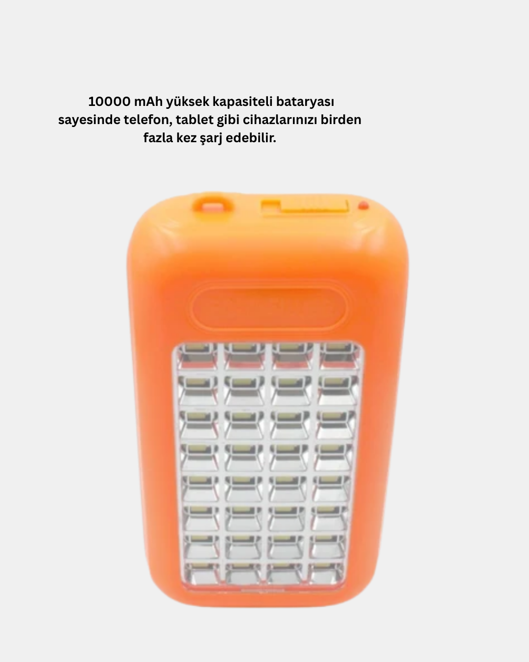 Solar Powerbank 10000 mAh LED Kamp Lambalı Taşınabilir Şarj Cihazı - Görsel 5