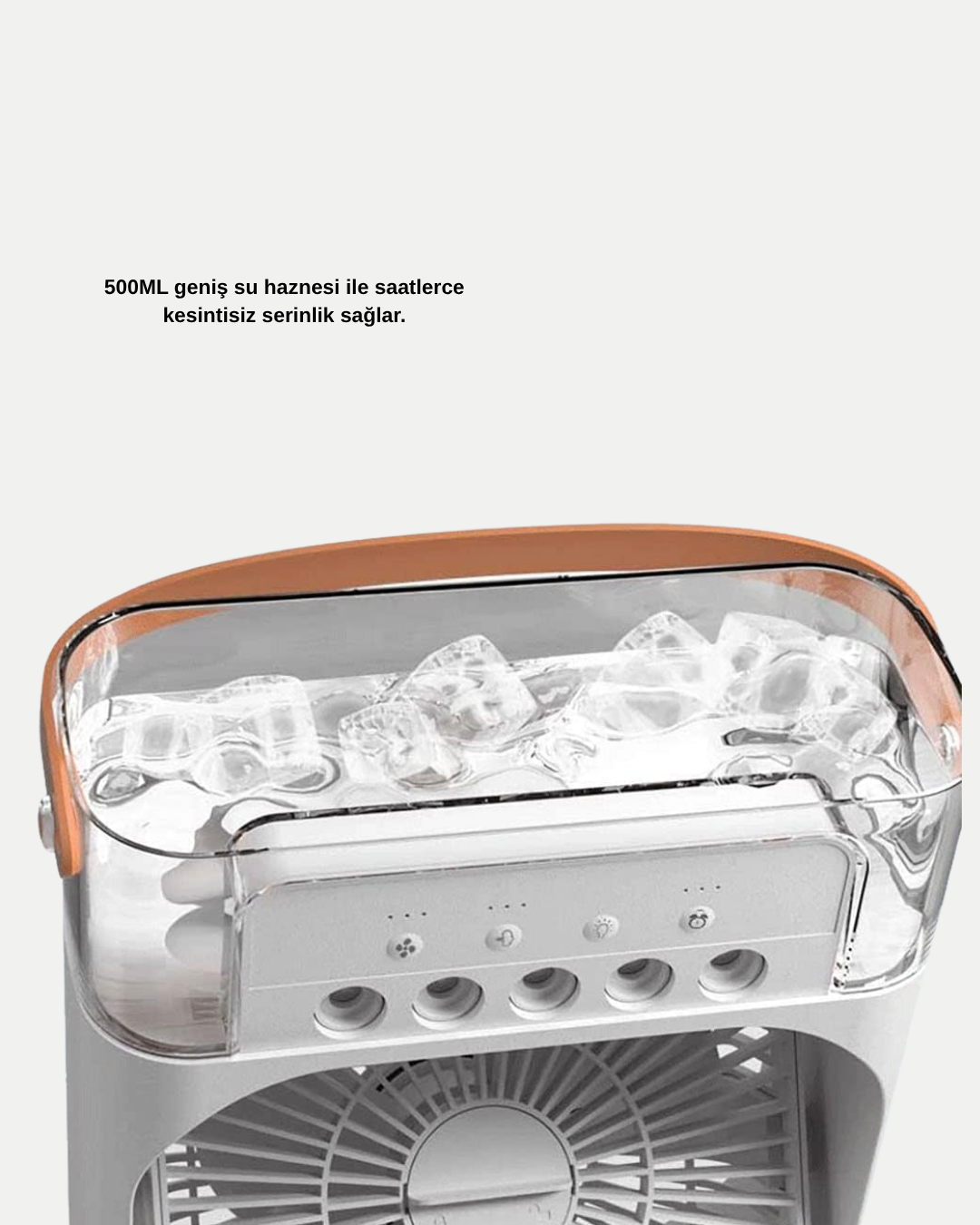 Taşınabilir Mini Klima Fan 3’ü 1 Arada Soğutucu Nemlendirici ve Gece Lambası - Görsel 5