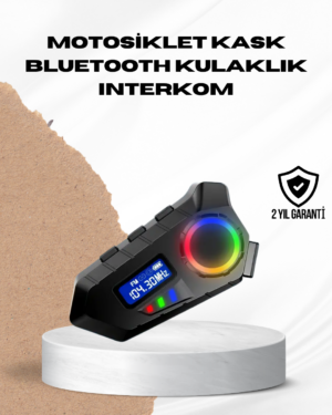 Bluetooth 5.4  İnterkom IP65 Toz ve Su Geçirmez LED Göstergeli