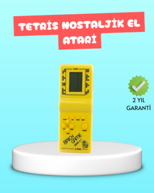 Taşınabilir El Aterisi Gameboy – Klasik Tetris Oyunu Pil ile Çalışan Mini El Konsolu