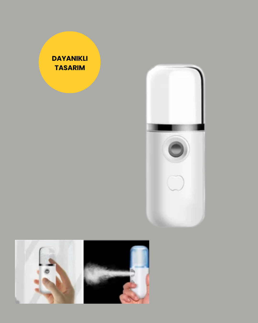 Mini Şarjlı Buhar Nemlendirici – Taşınabilir Enerji Tasarruflu Kablosuz Kullanım - Görsel 2