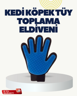 Yumuşak Silikonlu Kedi ve Köpek Tüy Toplama Eldiveni – Masaj Etkili Tüy Dökülme Önleyici