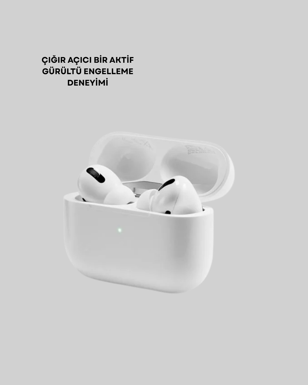 Aktif Gürültü Engelleyici Kablosuz Bluetooth Kulaklık – Şarj Kutulu Uzun Ömürlü - Görsel 2