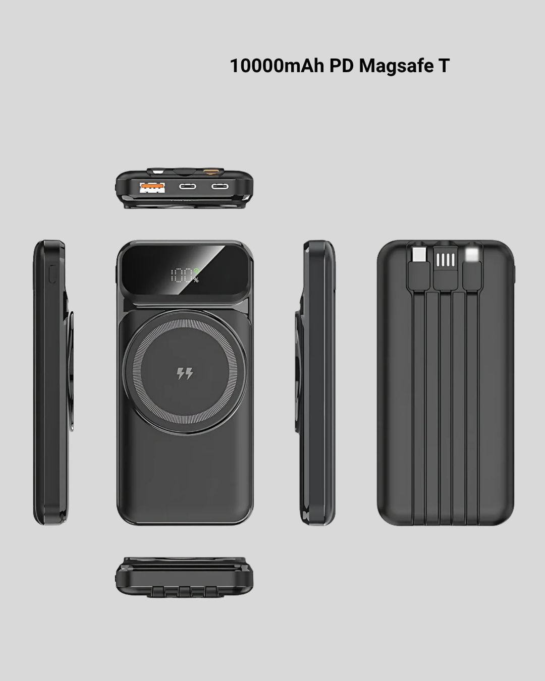 15W Kablosuz Şarj Özellikli 10000 mAh Powerbank – Type-C Hızlı Şarj - Görsel 2