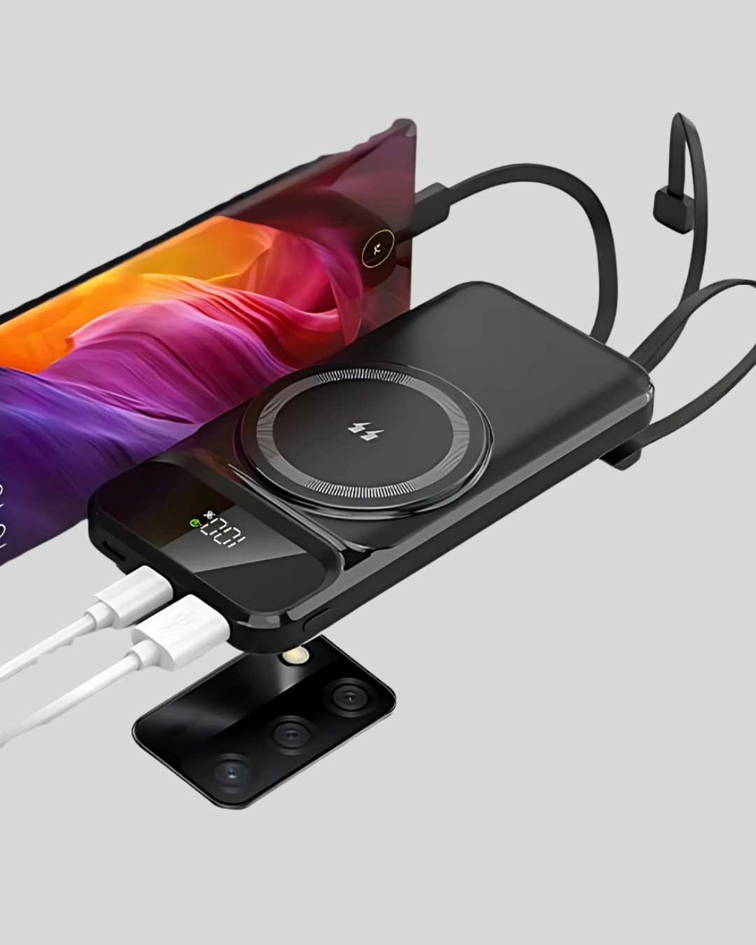 15W Kablosuz Şarj Özellikli 10000 mAh Powerbank – Type-C Hızlı Şarj - Görsel 5