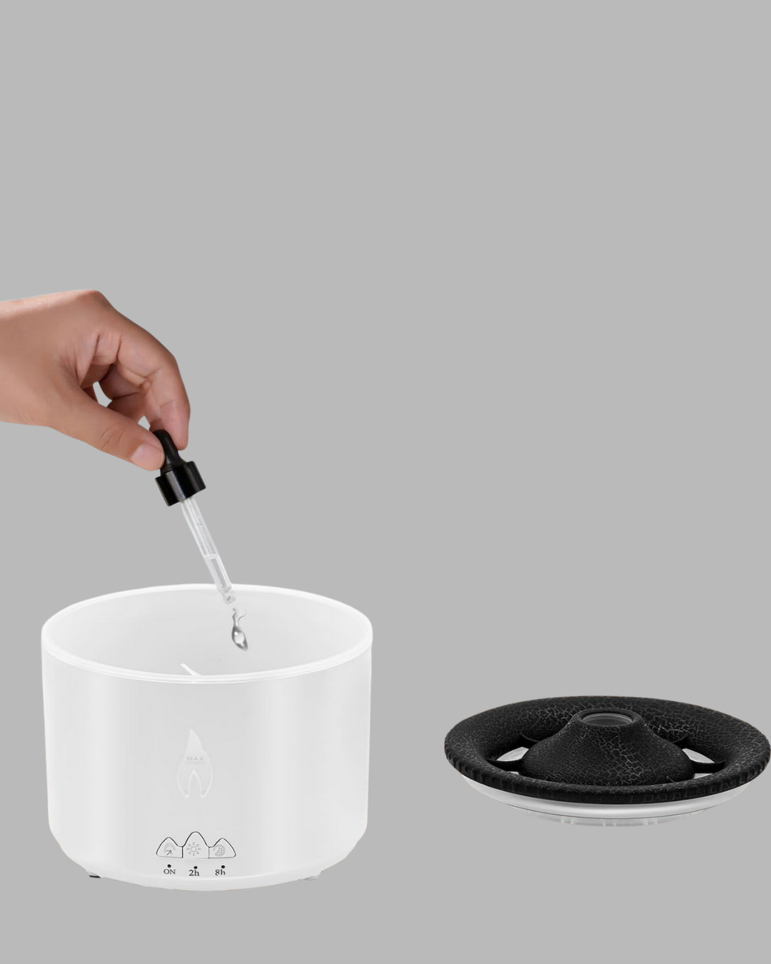 Volkan Efektli Aroma Difüzörü – Sessiz Çalışma Otomatik Kapanma ve LED Işık - Görsel 2