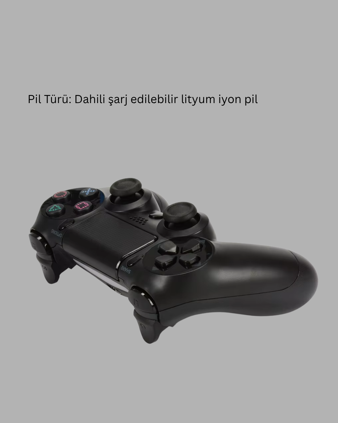Kablosuz PS4 Oyun Kolu – Çift Titreşimli Motor Uzun Pil Ömrü ve Hassas Kontrol - Görsel 2