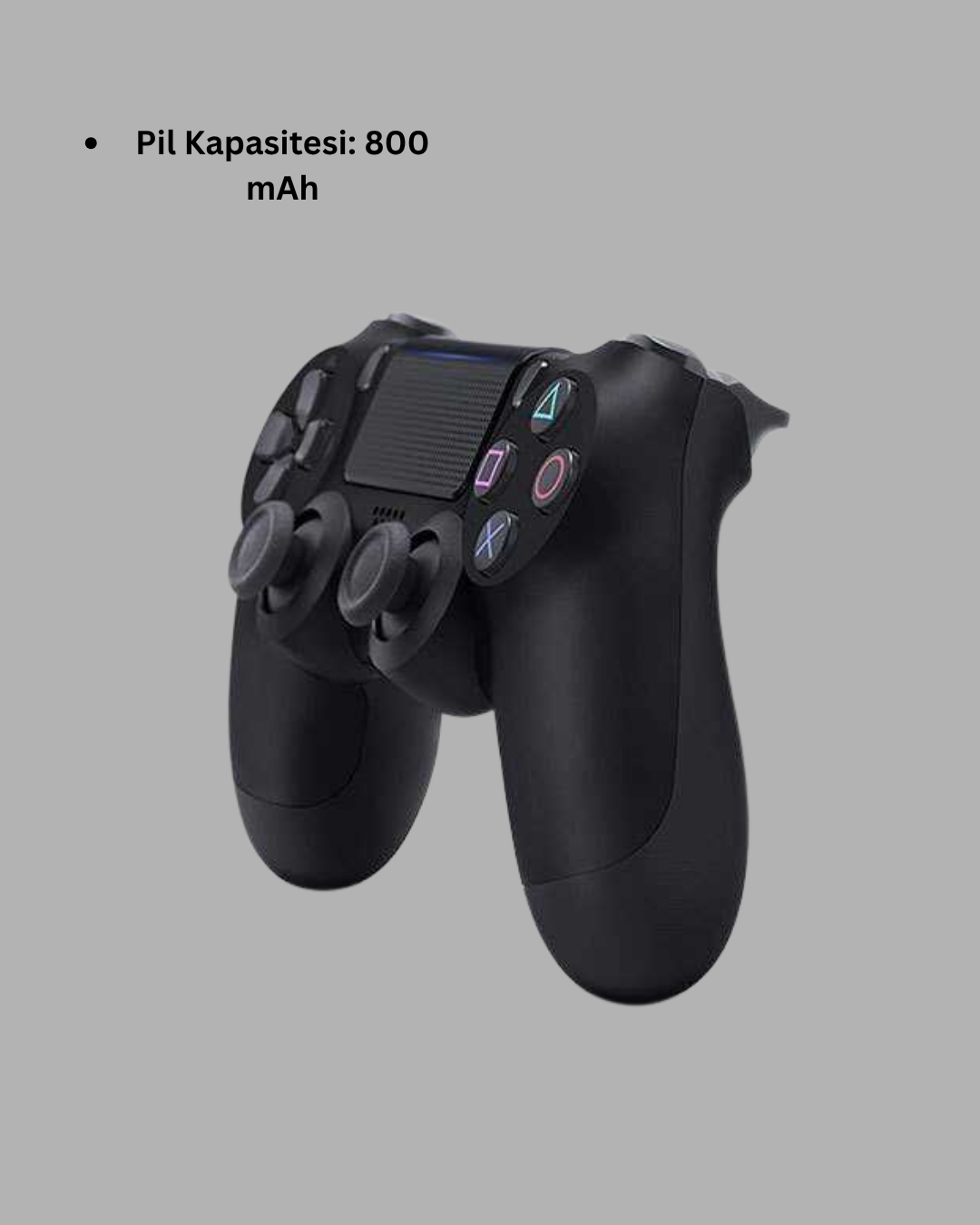 PS4 Uyumlu Kablosuz Oyun Kolu – Titreşimli Şarjlı ve Ergonomik - Görsel 3