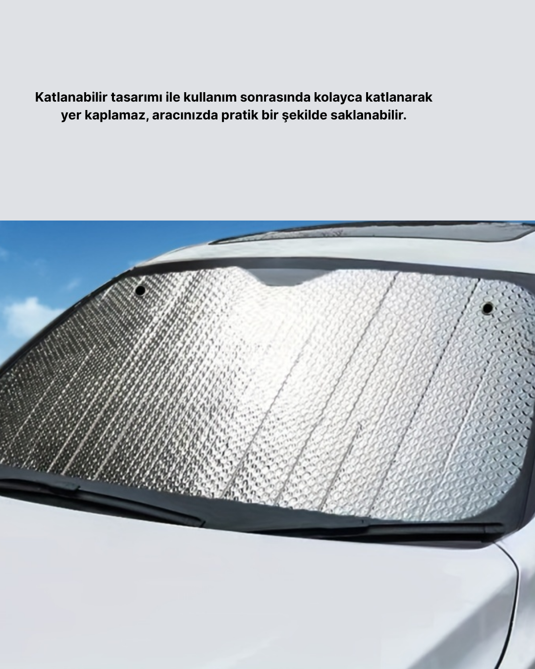 Katlanabilir Araba Güneşliği – UV Işınlarına Karşı Maksimum Koruma - Görsel 2