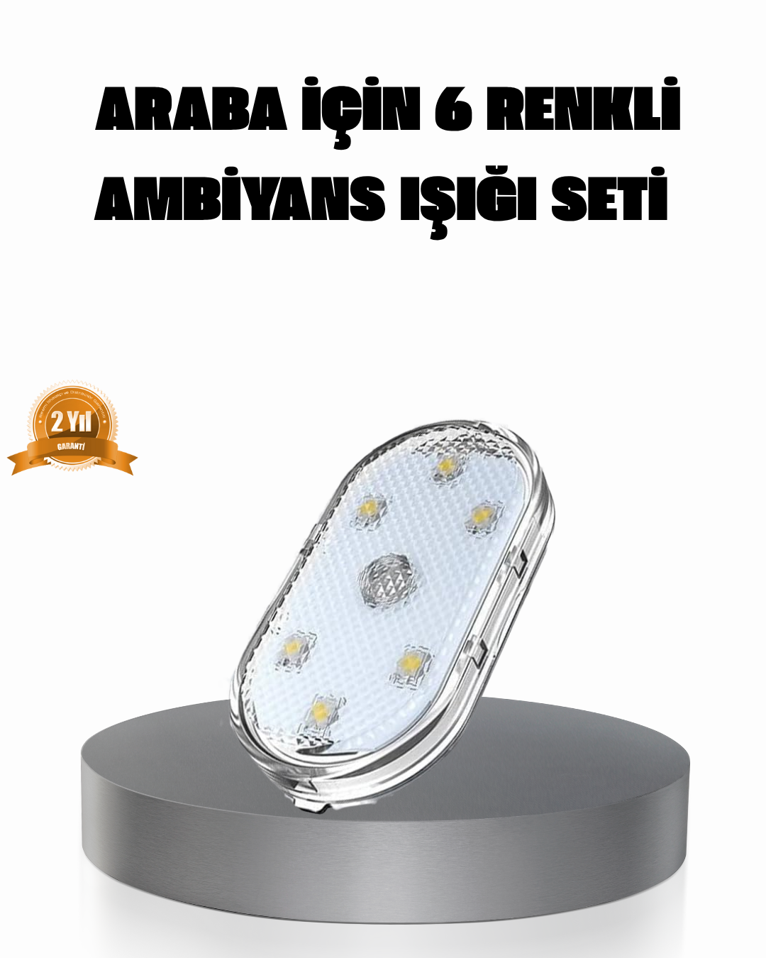 Manyetik Araba İçi Ambiyans LED Işık Seti – Kolay Montajlı ve Kablolara Gerek Yok