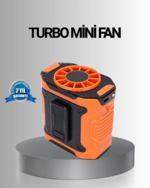 Turbo Mini Taşınabilir Fan – 100 Kademeli Dijital Hız Kontrolü ve Type-C Şarj