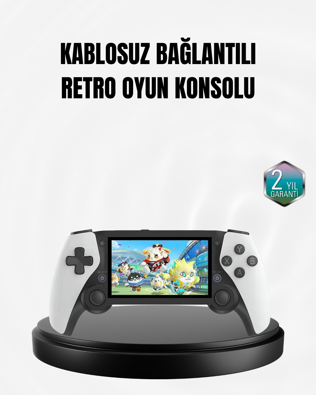 4.3 İnç Ekranlı Retro Oyun Konsolu – 64 GB Hafızalı Şarjlı ve Multimedya Destekli