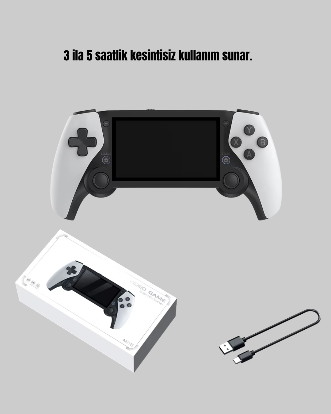 Taşınabilir Retro Oyun Konsolu – 4.3 İnç Ekran 64 GB Hafıza ve Klasik Oyun Arşivi - Görsel 5