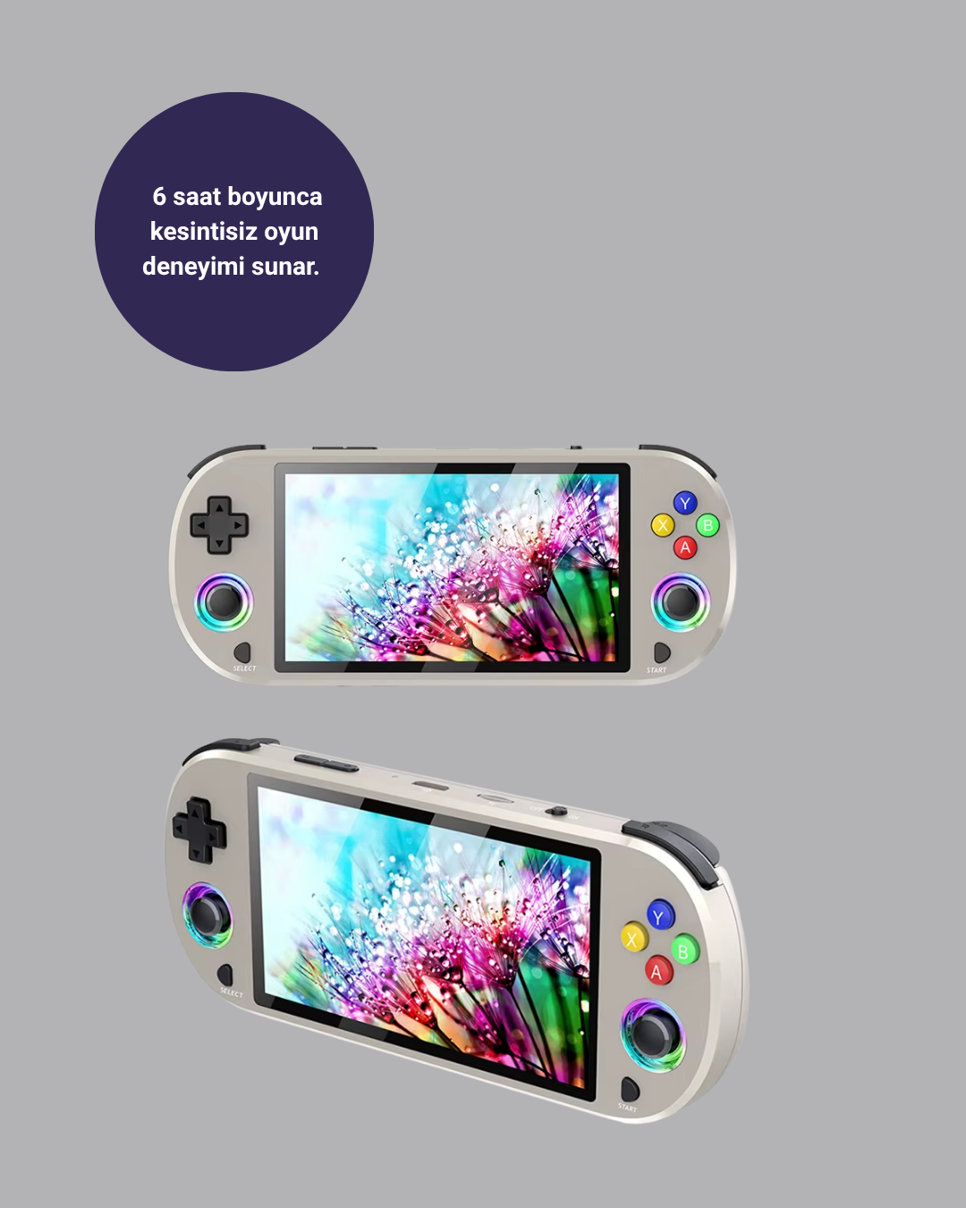 5 İnç IPS Ekranlı Retro Oyun Konsolu – 6 Saat Kesintisiz Oyun Deneyimi - Görsel 3