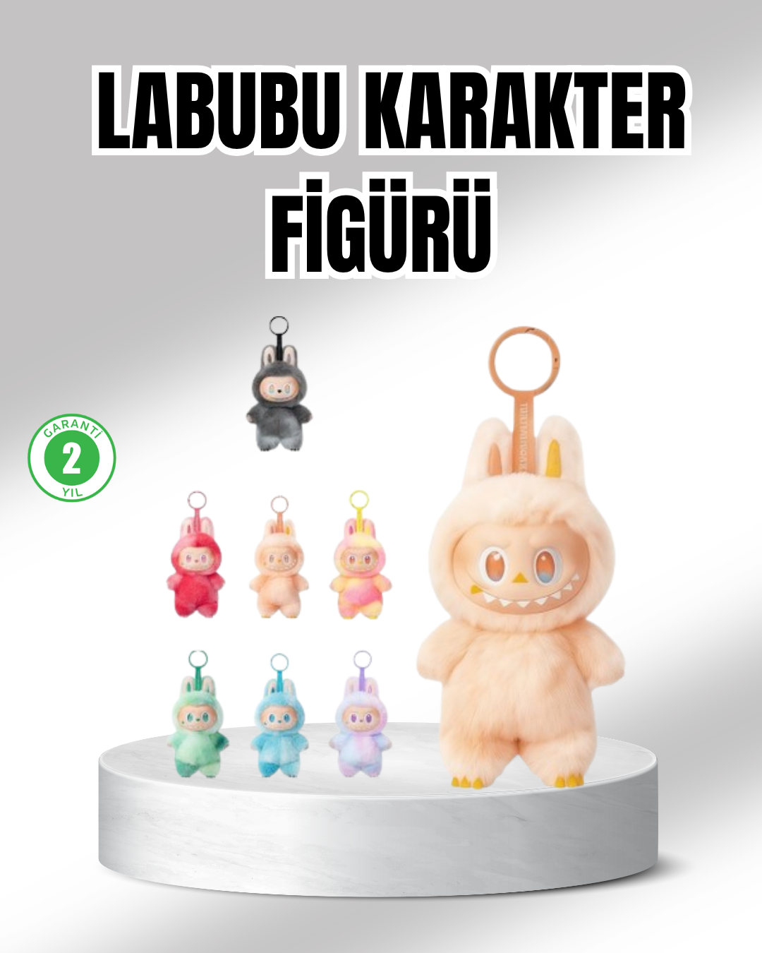 Labubu Peluş Oyuncak – Koleksiyonluk Yumuşak Dekoratif Figür 20 cm