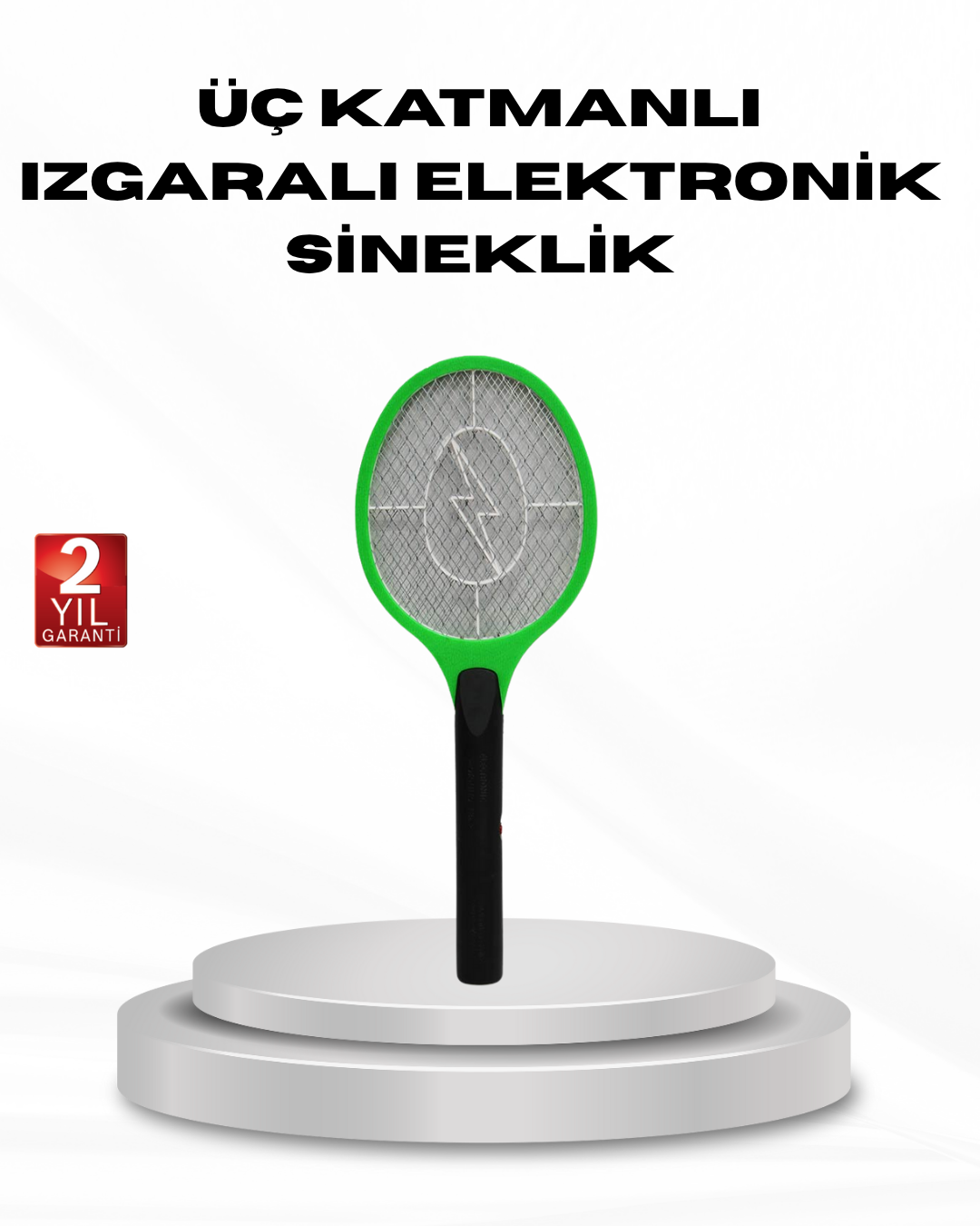 Yüksek Gerilimli Elektronik Sinek Raket – Sessiz Kimyasız ve Güvenli Kullanım