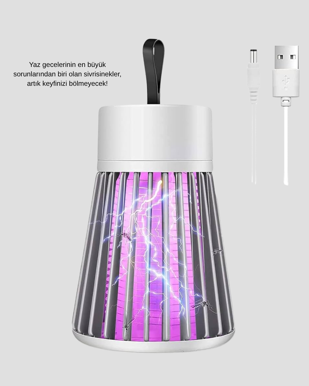 2000 mAh Şarjlı Sivrisinek Kovucu Lamba – Kimyasalsız Güvenli ve Taşınabilir - Görsel 2