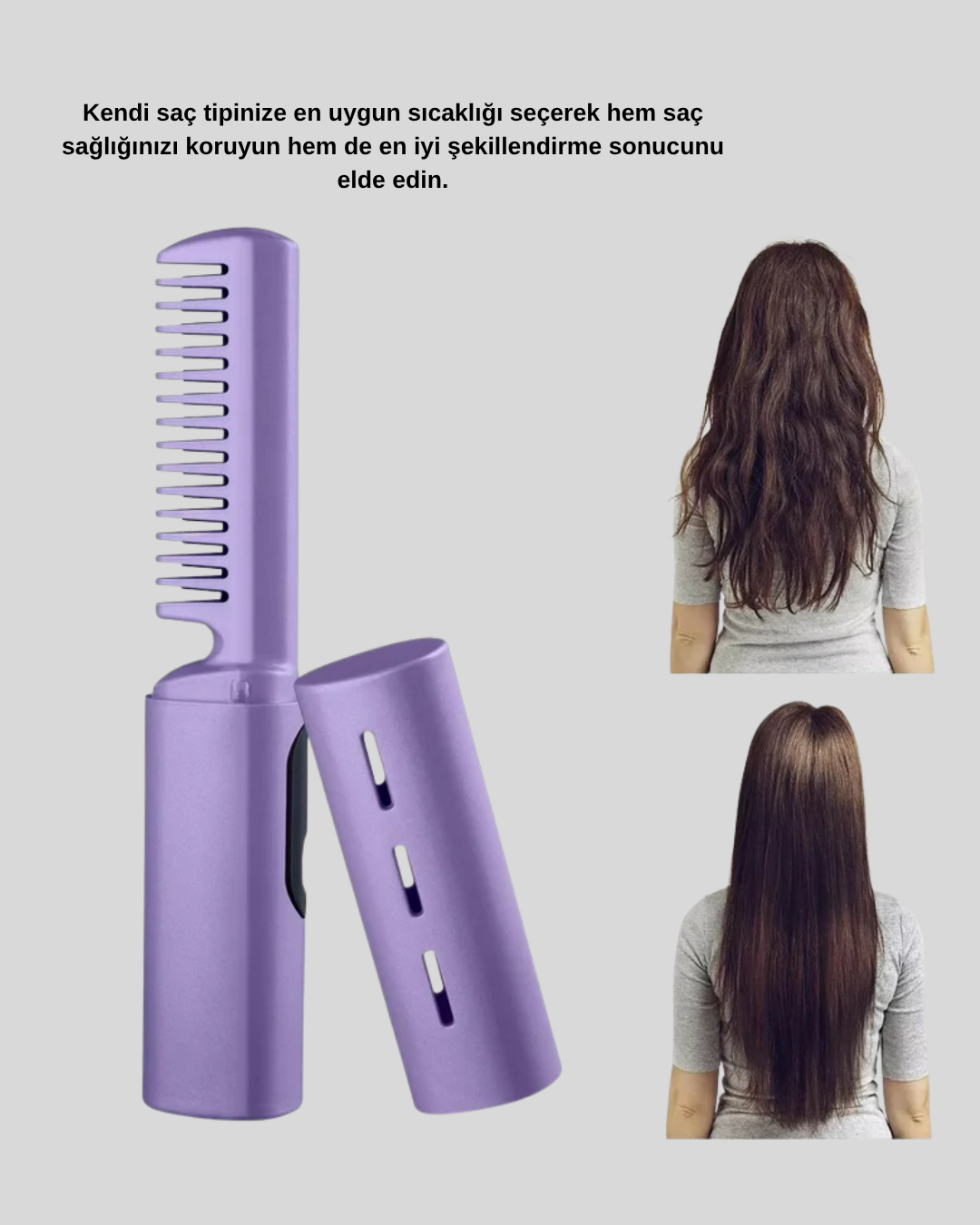 Isı Ayarlı Saç Düzleştirici – Her Saç Tipine Uygun Hassas Sıcaklık Kontrolü - Görsel 3