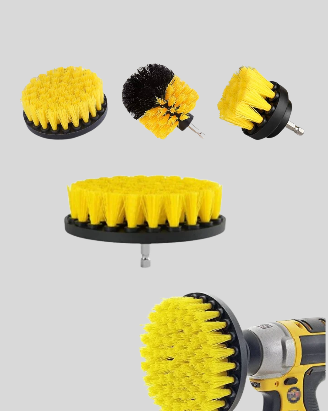 3’lü Matkap Temizlik Fırçası Seti – Banyo Mutfak ve Araç Jantı İçin Etkili - Görsel 5