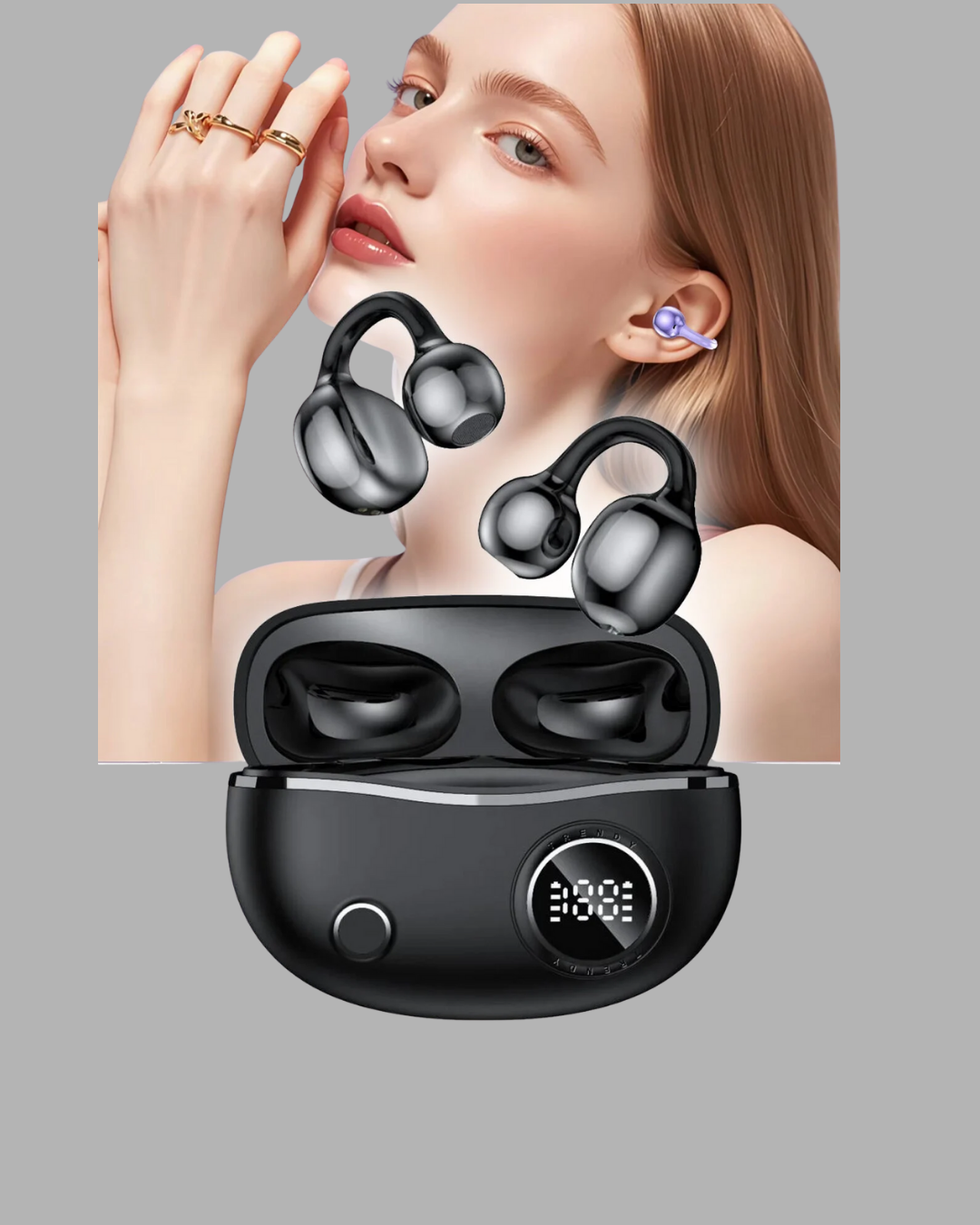 Kablosuz Açık Kulak Kulaklık Bluetooth 5.4 Type-C Hızlı Şarj 30 Saat - Görsel 4