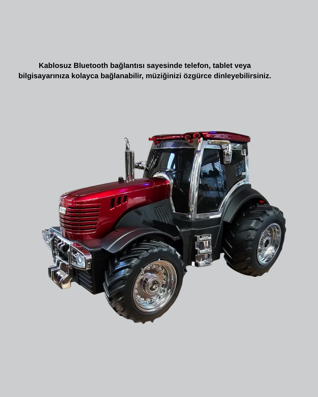 Traktör Tasarımlı Bluetooth Hoparlör 12W TWS Destekli Nostaljik Model - Görsel 3